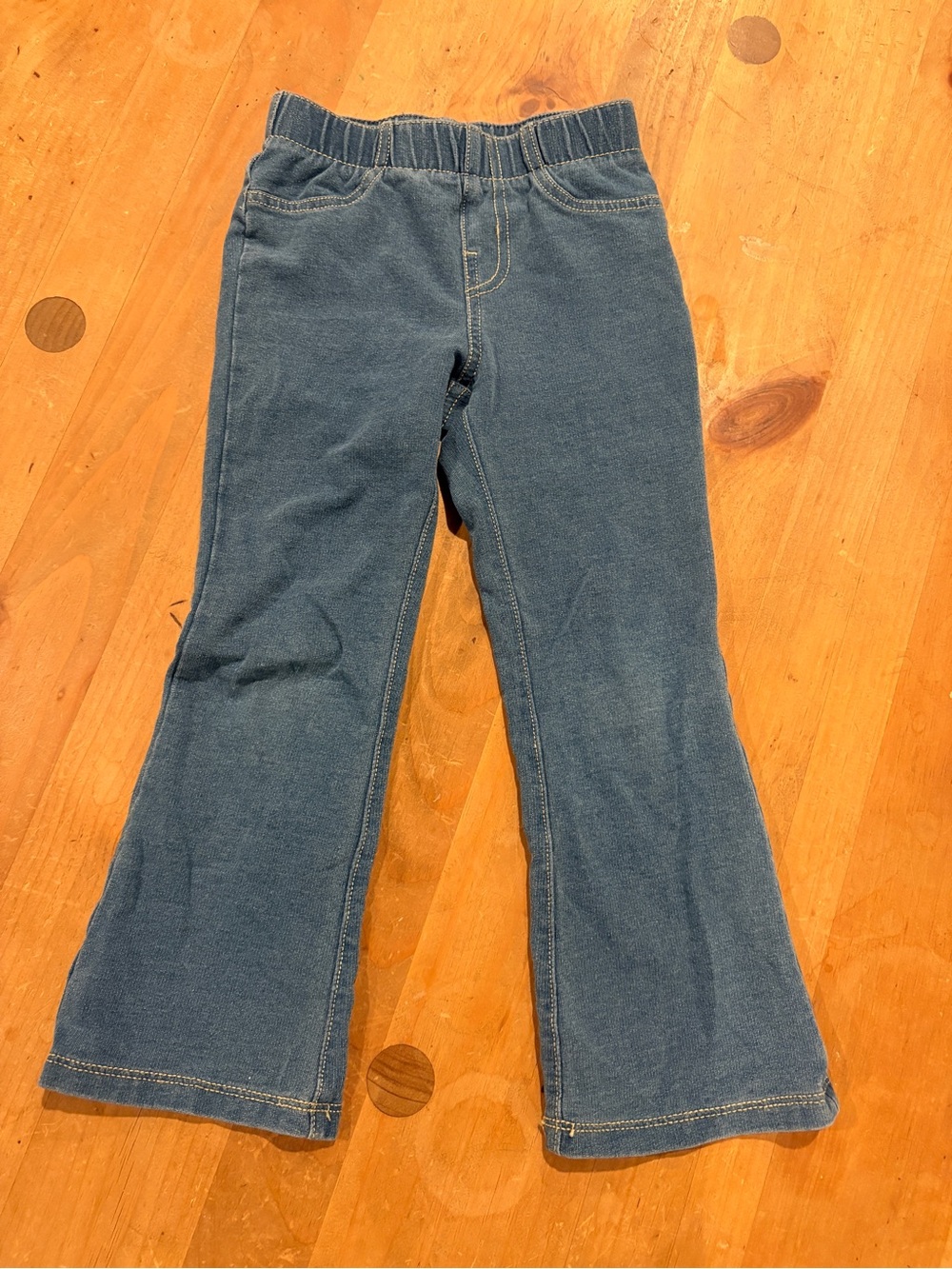 Cat & Jack Blue Knit Denim Flare Pants